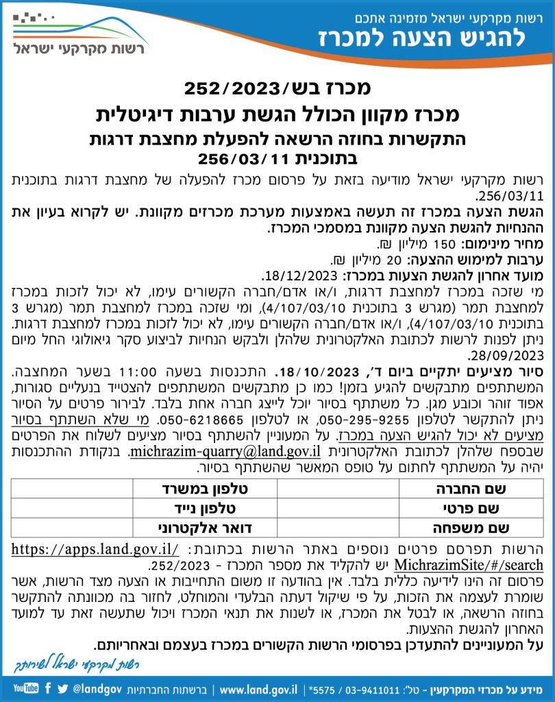 מכרז בש/2023/252